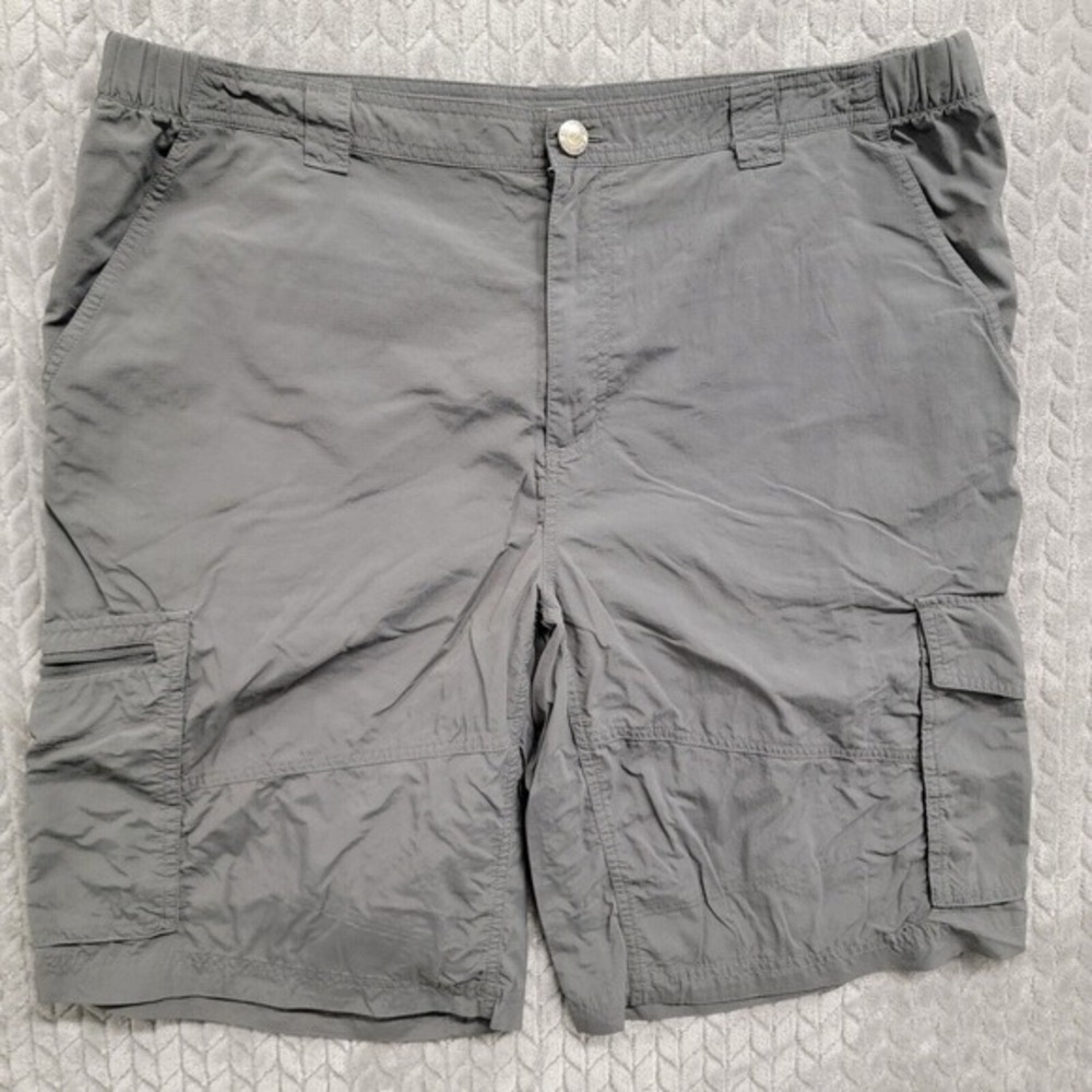 Columbia Sportswear Kestrel Trail Cargo Shorts XM0097 Mens 40 Nylon Gray Ripstop
